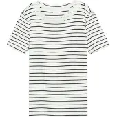 s.Oliver T-Shirt crème / bleu foncé