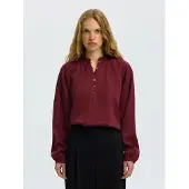 Selected Chemisier 'SLWDONNA' rouge foncé