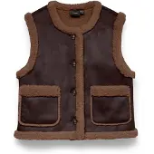 Vero Moda Gilet 'VMLina' brun foncé