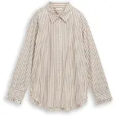 Tom Tailor DENIM Chemisier marron / blanc cassé