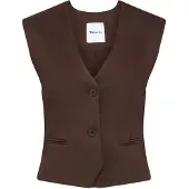 Tamaris Gilet de costume 'Grainau' brun foncé