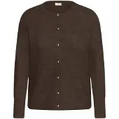 KAFFE CURVE Cardigan marron chiné