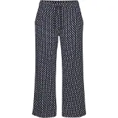 s.Oliver Pantalon de pyjama beige / bleu marine / blanc