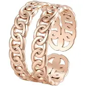 Hey Happiness Bague 'Double Chain' or rose
