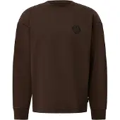 QS Sweat-shirt chocolat / noir