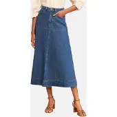 Love & roses Jupe bleu denim