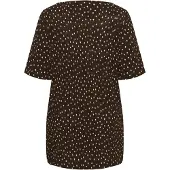 KAFFE CURVE Tunique 'Myra' beige / brun foncé