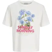 Jack & Jones Kids T-Shirt 'JXSANDRA' bleu clair / olive / magenta / blanc