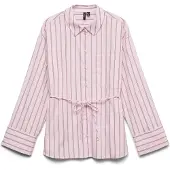 Vero Moda Chemisier 'VMGina' chocolat / rose