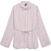 Vero Moda Chemisier 'VMGina' chocolat / rose