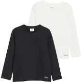 s.Oliver T-Shirt noir / blanc