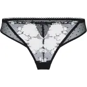 Hunkemoller String ' Lindi' orange / noir / blanc