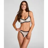 Hunkemoller String noir / blanc
