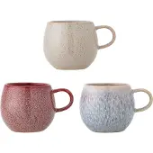 Bloomingville Lot de 3 tasses Addison roses