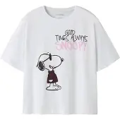 TWO SOON Haut 'Snoopy' rose / noir / blanc