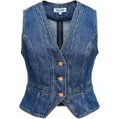 Salsa Jeans Gilet bleu denim