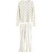 Next Pyjama crème / brun foncé