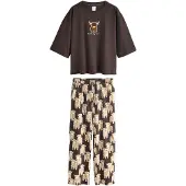 Next Pyjama marron / chocolat / noisette / blanc cassé