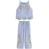 Ted Baker Pyjama camel / bleu pastel / vert / rose