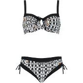 Sunflair Bikini orange foncé / noir / blanc