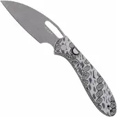 Kizer Cutlery Couteau pliant Masu 14C28N, Black/Gray Vortex Micarta, Gray PVD