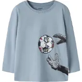Name it T-Shirt 'NMMLeander' opal / bleu foncé / blanc
