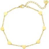 Hey Happiness Bijoux de pied 'Hearts' or