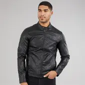 JJ REBEL Veste en PU Homme Kyle Noir