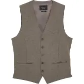 s.Oliver Gilet de costume 'Ultimate' sable / brun foncé