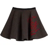 Desigual Jupe rouge / noir chiné