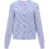 Mymo Cardigan bleu / mélange de couleurs