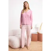 Trendyol Pyjama rose clair / blanc