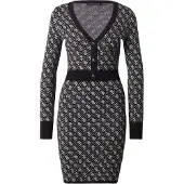 GUESS Robes en maille 'AUBREY' noir / blanc