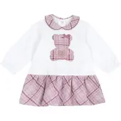 Chicco Robe rose / blanc
