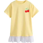Next Robe jaune / rouge / blanc