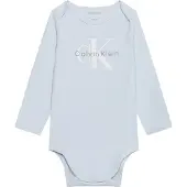 Calvin Klein Jeans Barboteuse / body bleu pastel / gris / blanc