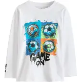 Next T-Shirt mélange de couleurs / blanc