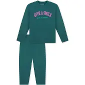 Schiesser Pyjama ' Nightwear ' vert foncé