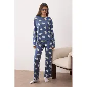 Trendyol Pyjama beige / saphir / noir / blanc