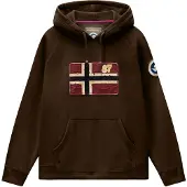 Napapijri Sweat-shirt 'B-ARCHIVE' beige clair / bleu marine / brun foncé / bourgogne