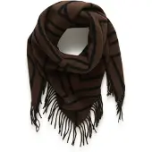 Soaked in luxury Écharpe 'Pentile' marron / noir