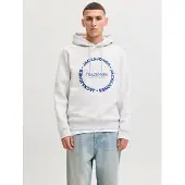 Jack & Jones Sweat-shirt 'JJBENSON' gentiane / blanc chiné