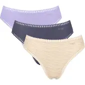 Sloggi Slip beige / bleu foncé / violet
