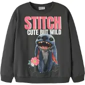 Name it Sweat-shirt 'NKFJYNI STITCH' bleu foncé / framboise / noir / blanc cassé