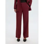 Selected Pantalon à plis 'SLFRita' bordeaux