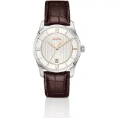 BOSS Principle Prestige montre à cadran blanc argenté texturé