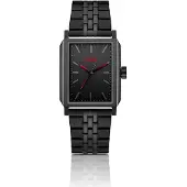 HUGO #Steeze Montre rectangulaire en acier plaqué noir à cadran noir