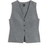 BOSS Gilet Slim en flanelle chinée