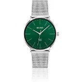 HUGO #Style 3H montre à cadran vert avec bracelet en maille