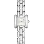 BOSS Montre en acier inoxydable carrée violette avec bracelet sculptural
